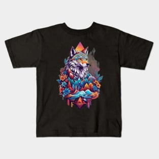 Wolf in the woods Kids T-Shirt